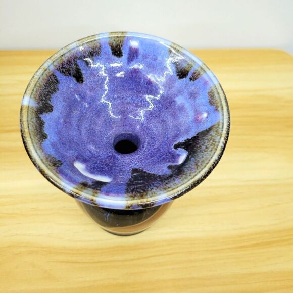 Vintage Drip Glazed Studio Pottery Vessel Vase - Picture 8 of 15